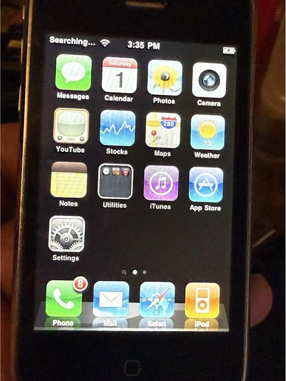 Apple iPhone - 8 GB - Black AT&T, Not Holding Charge Looks Good , Read Descrip